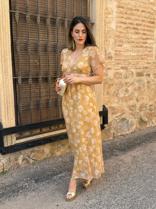 Vestido estampado amarillo | Zinerva