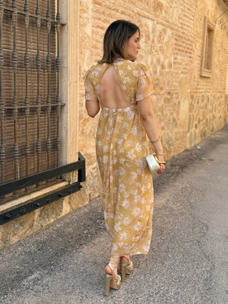 Vestido estampado amarillo | Zinerva