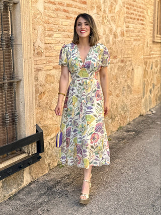 Vestido gasa estampado | Martina