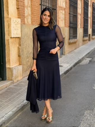 Vestido Tul azul marino  | Lia