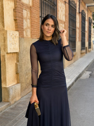 Vestido Tul azul marino  | Lia