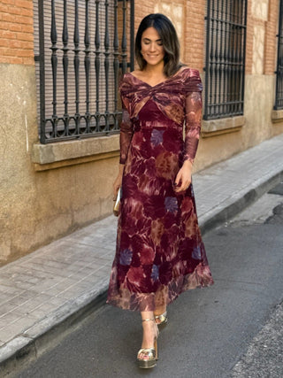 Vestido midi estampado  | Anastasia