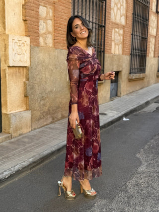 Vestido midi estampado  | Anastasia