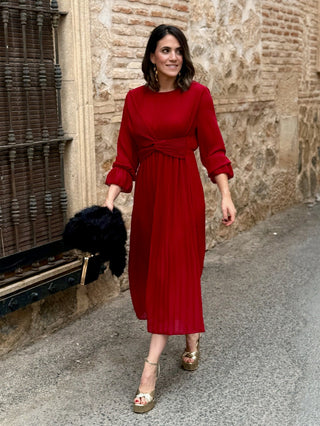 Vestido gasa rojo intenso | Magui
