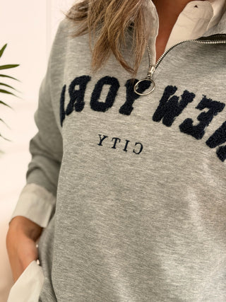 Sudadera gris| New York