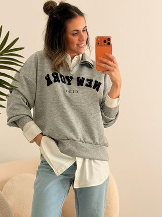 Sudadera gris| New York