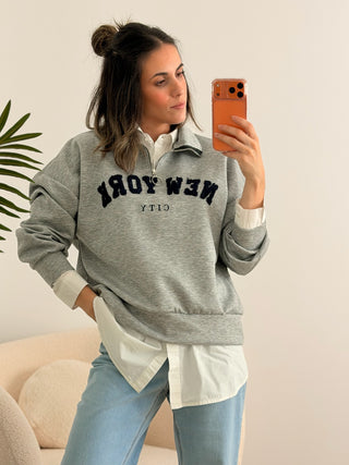 Sudadera gris| New York