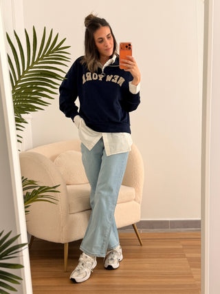 Sudadera azul marino| New York