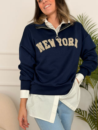 Sudadera azul marino| New York