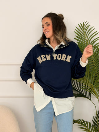 Sudadera azul marino| New York