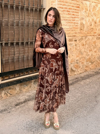 Capa terciopelo marron