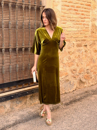 Vestido de Terciopelo Verde | Suiza
