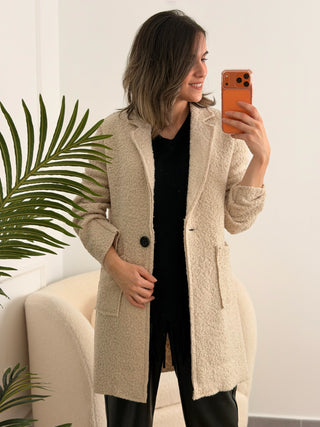 Abrigo Bouclé beis | Elsa