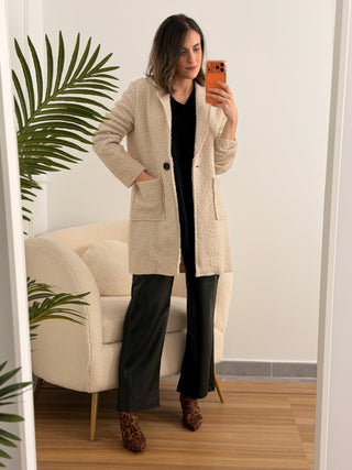 Abrigo Bouclé beis | Elsa