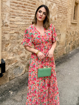 Vestido plisado estampado | Maddy