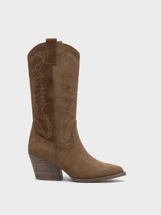 Botas cowboy marrones | Dantia - Alalá Moda Mujer