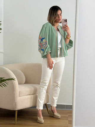 Chaqueta verde| Viktora - Alalá Moda Mujer