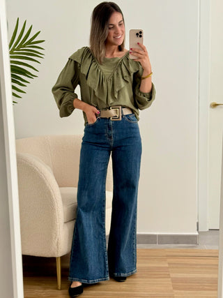 Jeans vaquero campana| Mónaco - Alalá Moda Mujer