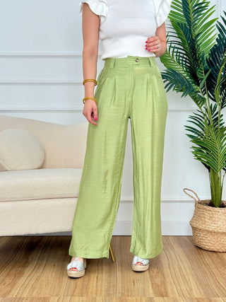 Pantalón fluido kaki | Saza - Alalá Moda Mujer