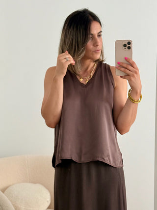 Top Marrón | Manni - Alalá Moda Mujer