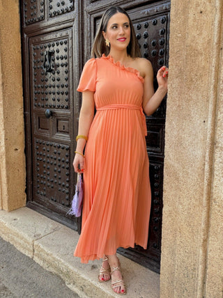 Vestido asimétrico coral| Venecia - Alalá Moda Mujer