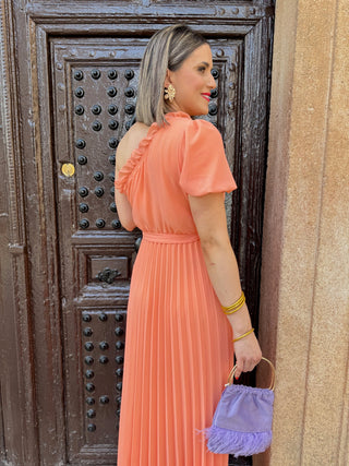 Vestido asimétrico coral| Venecia - Alalá Moda Mujer