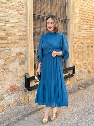 Vestido gasa azul | Tiffany - Alalá Moda Mujer