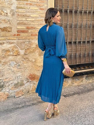 Vestido gasa azul | Tiffany - Alalá Moda Mujer