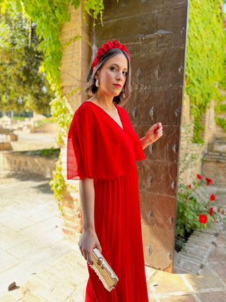 Vestido gasa rojo | Irina - Alalá Moda Mujer