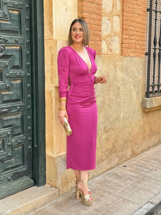 Vestido midi buganvilla | Silvana - Alalá Moda Mujer