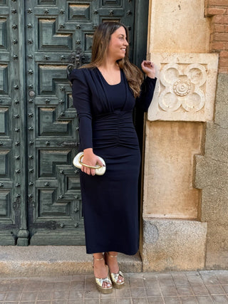 Vestido Midi Marino | Gibraltar - Alalá Moda Mujer