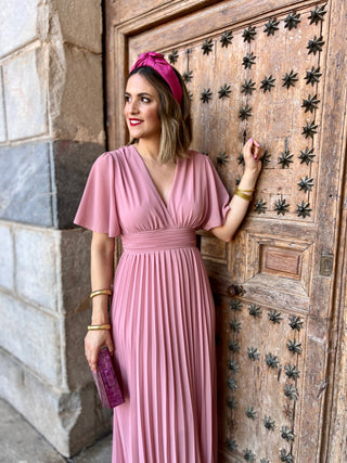 Vestido Plisado | Catalina rosa - Alalá Moda Mujer