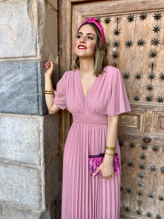 Vestido Plisado | Catalina rosa - Alalá Moda Mujer