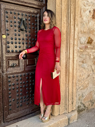 Vestido Tul Rojo Cereza | Amelie - Alalá Moda Mujer
