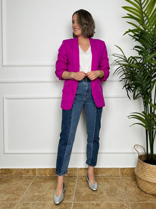 Pantalón mom jeans bicolor - Alalá Moda Mujer