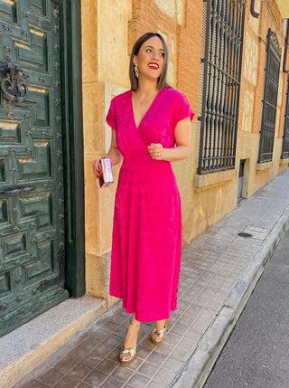 Vestido estampado jaquard | Filipa - Alalá Moda Mujer