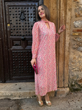 Vestido gasa estampado rosa | Adriana - Alalá Moda Mujer