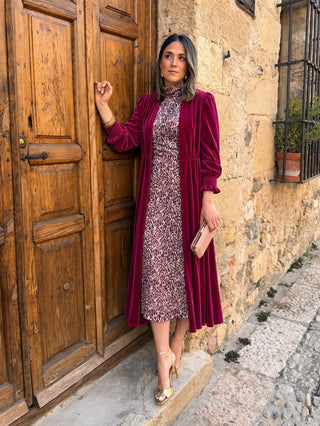 Abrigo fiesta terciopelo fucsia | Milán