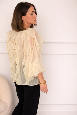 Blusa Volante Blanca | Amelia