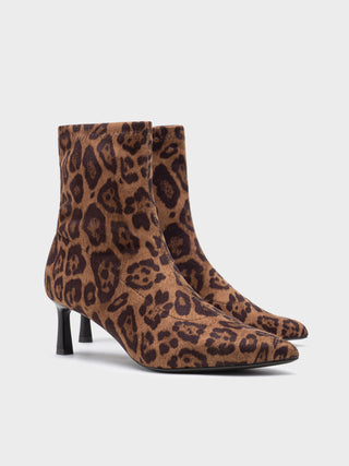 Botín estampado leopardo tacón fino| Gosher