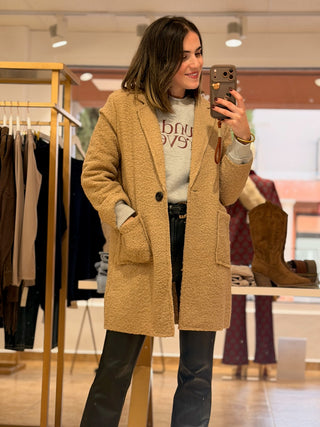 Abrigo Bouclé Camel | Elsa