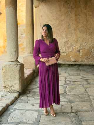 Vestido plissado Bougainvillea | Catalina