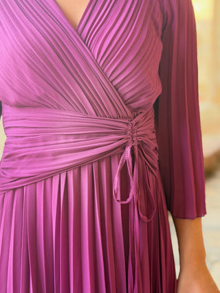 Vestido plissado Bougainvillea | Catalina