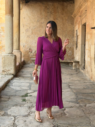 Vestido plissado Bougainvillea | Catalina