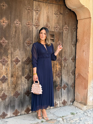Vestido plissado Bougainvillea | Catalina