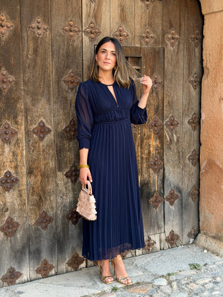 Vestido plissado Bougainvillea | Catalina