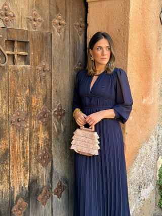 Vestido plissado Bougainvillea | Catalina