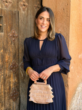 Vestido plissado Bougainvillea | Catalina