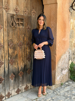 Vestido plissado Bougainvillea | Catalina