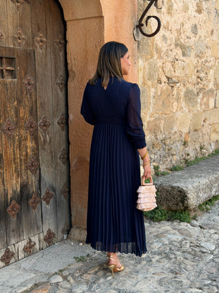 Vestido plissado Bougainvillea | Catalina